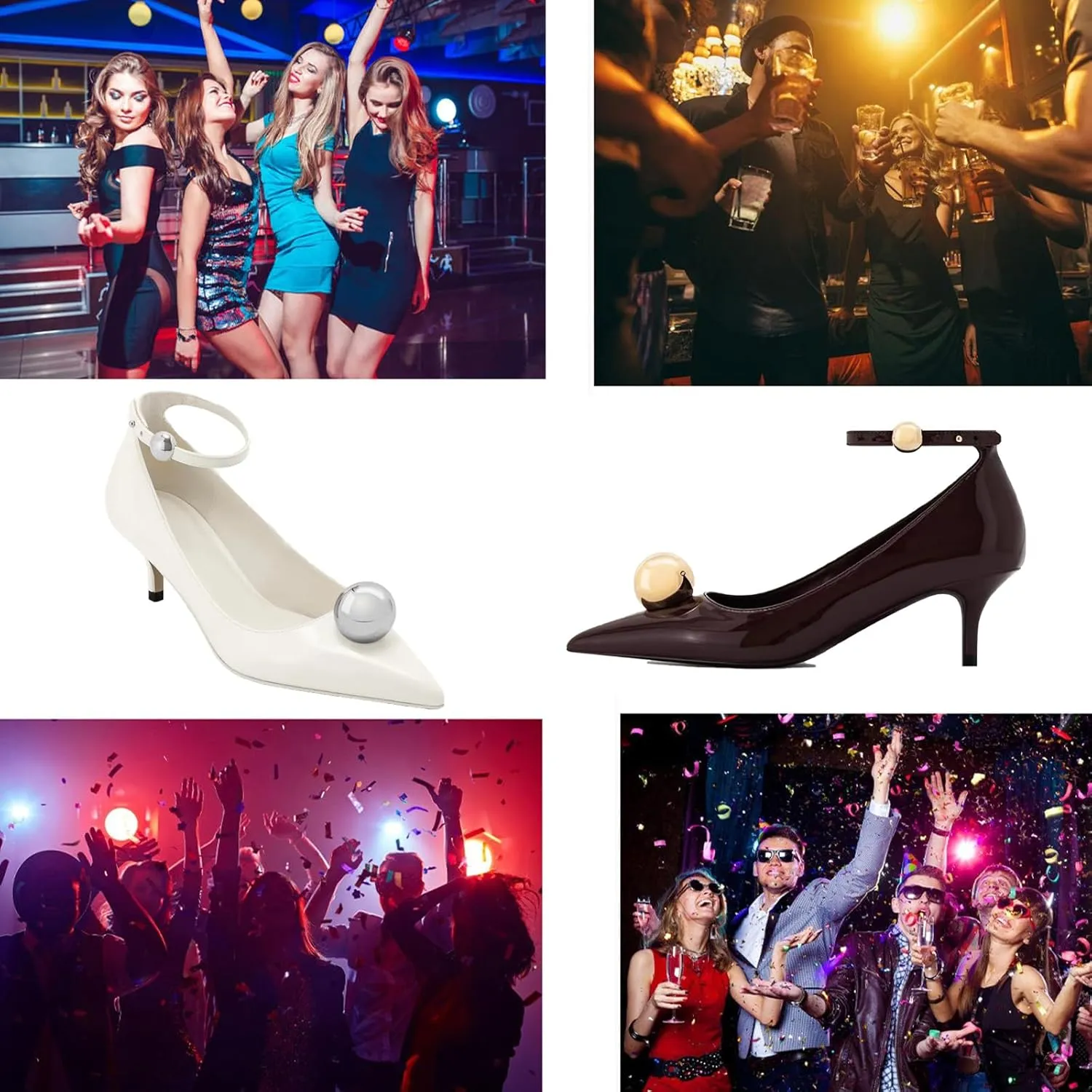 Stiletto High Heels,Women's Elegant Pointed Shoes,Pearl Decoration,Comfortable Party Shoes,Suitable for All Kinds of Wear
