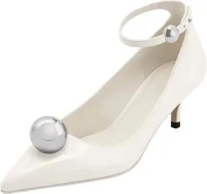 Stiletto High Heels,Women's Elegant Pointed Shoes,Pearl Decoration,Comfortable Party Shoes,Suitable for All Kinds of Wear
