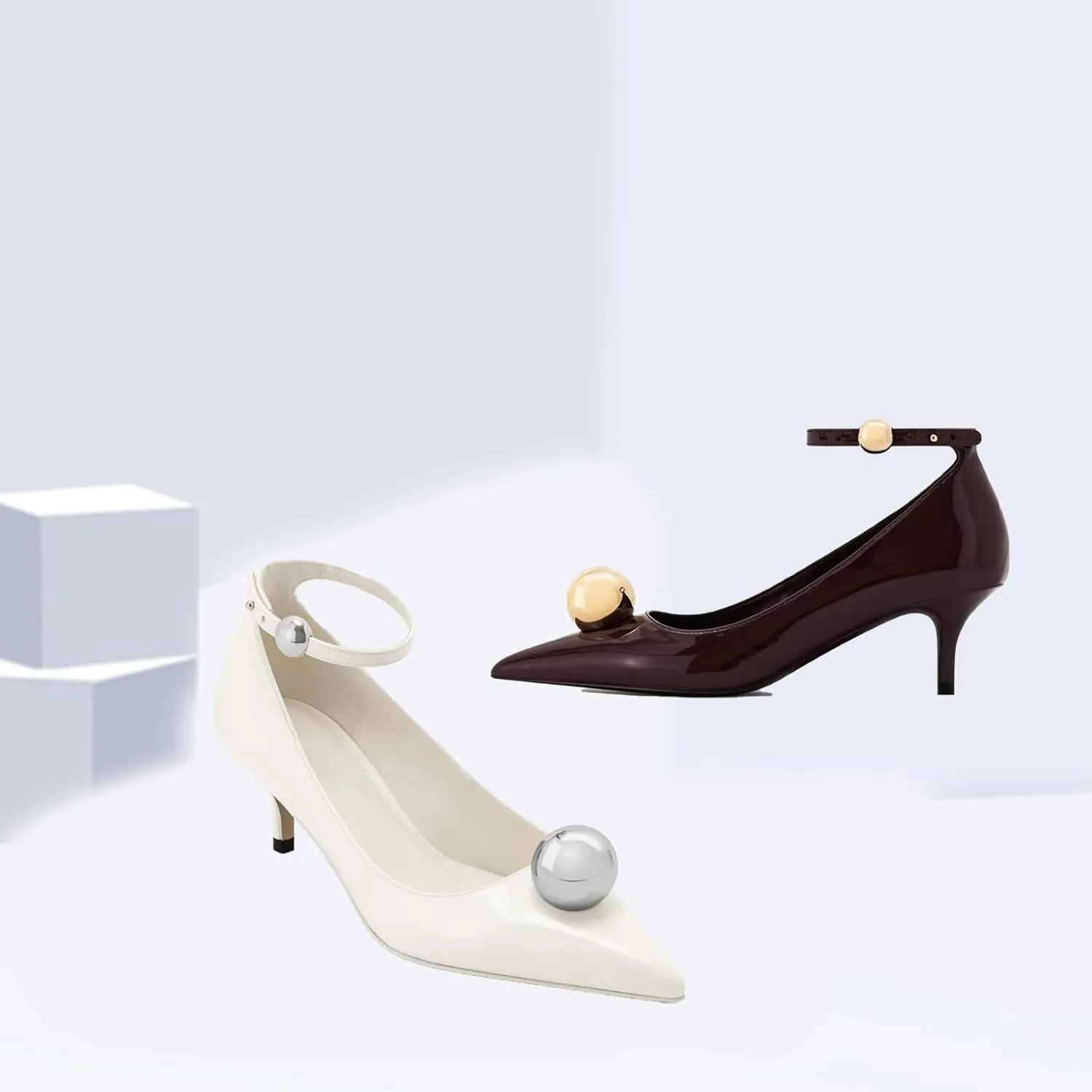 Stiletto High Heels,Women's Elegant Pointed Shoes,Pearl Decoration,Comfortable Party Shoes,Suitable for All Kinds of Wear