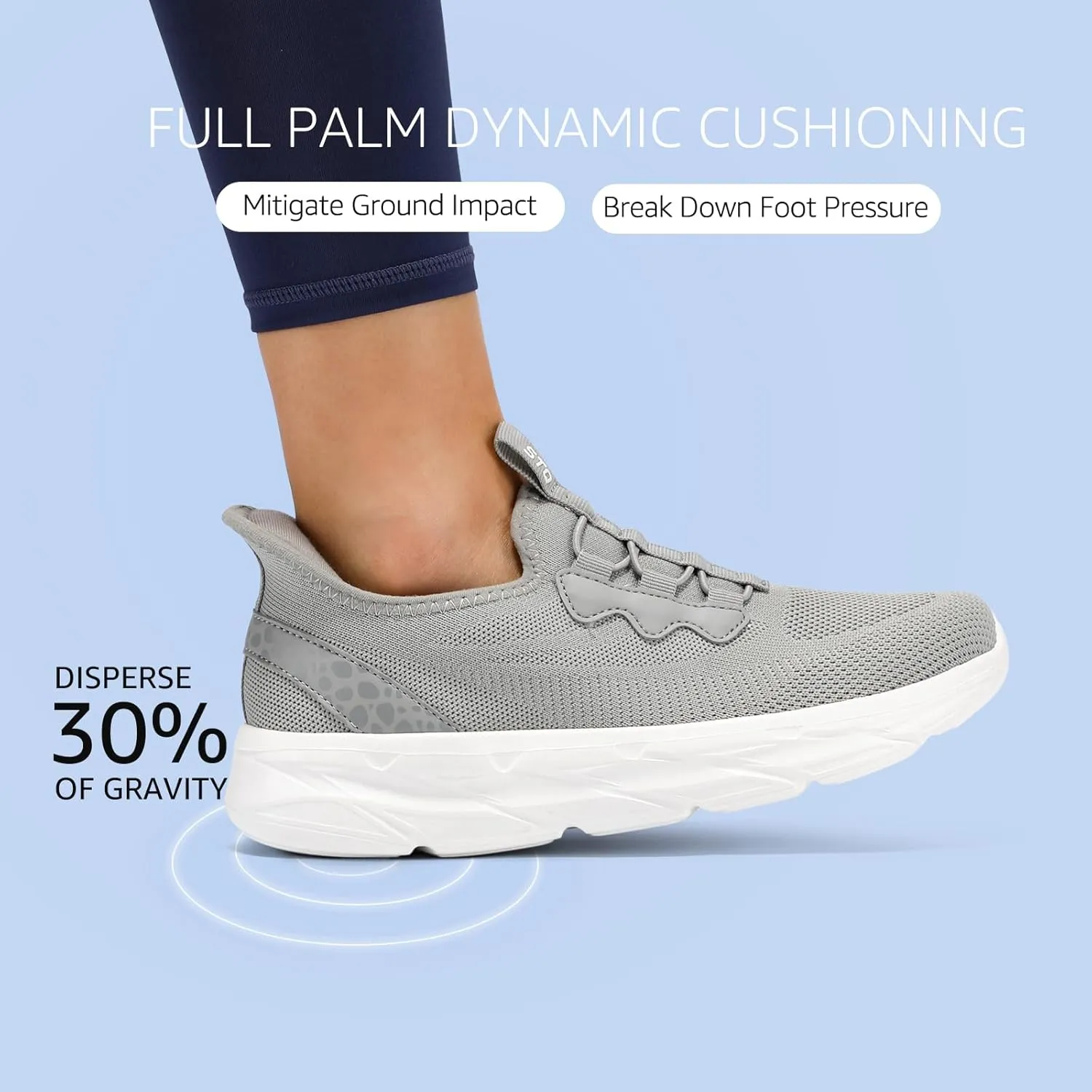 STQ Slip on Womens Sneakers Orthopedic Walking Shoes Comfortable Breathable Sneakers with Arch Support