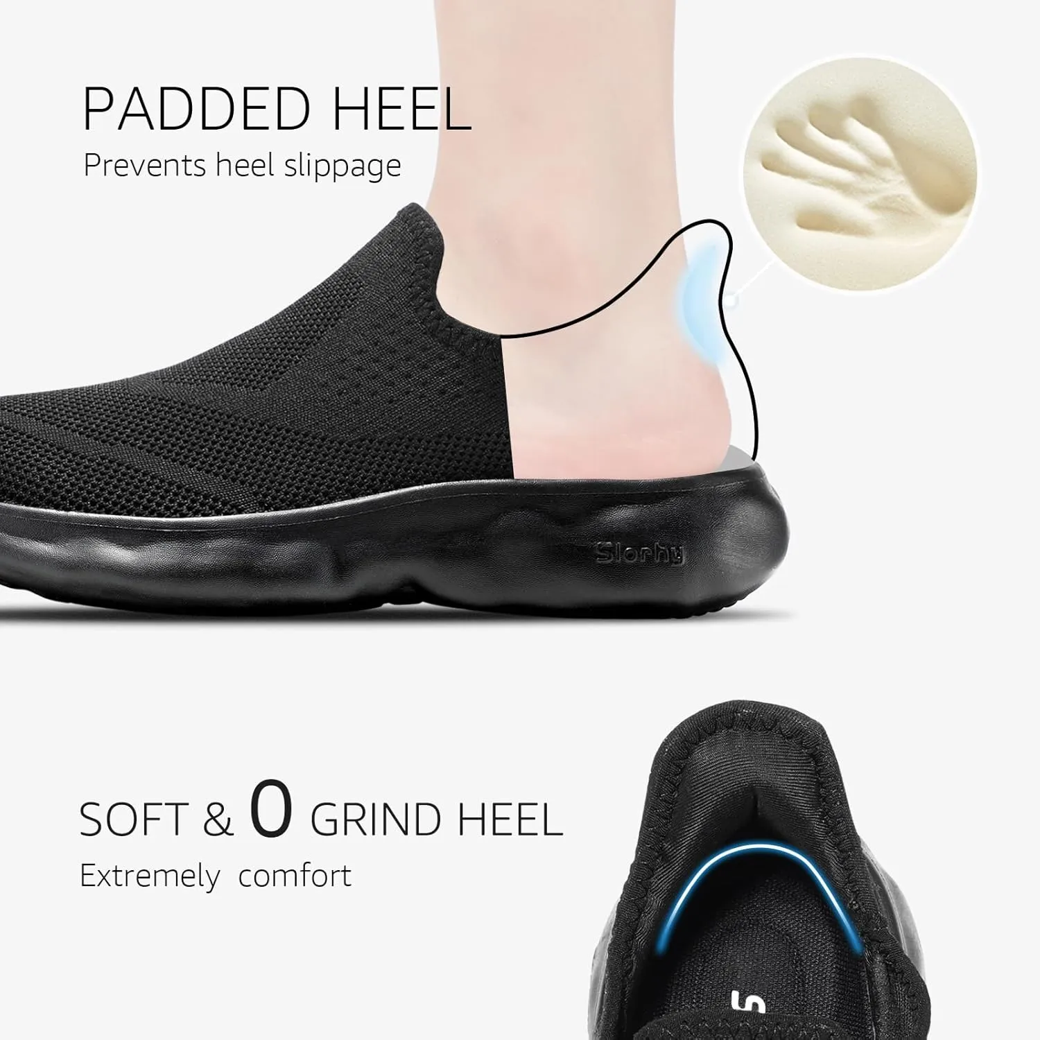 STQ Womens Slip on Sneakers Cloud-Like Sole Maternity Walking Shoes