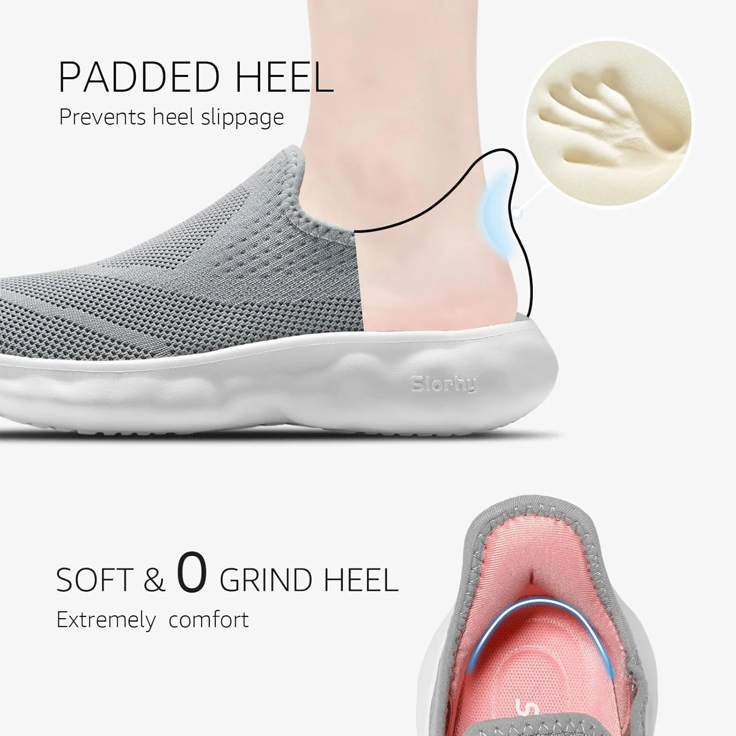 STQ Womens Slip on Sneakers Cloud-Like Sole Maternity Walking Shoes