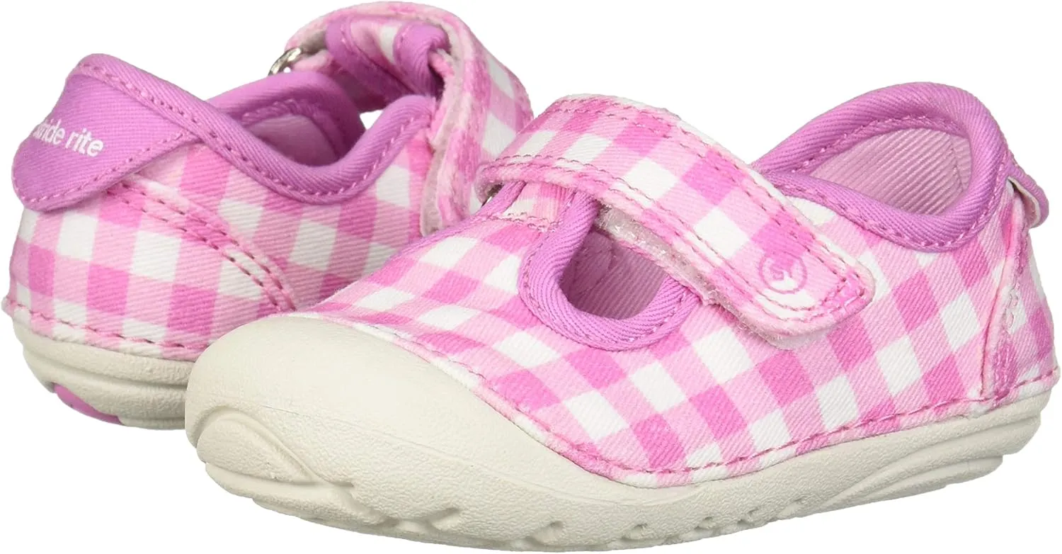 Stride Rite Unisex-Child Soft Motion Hanna Girl's T-Strap Sneaker
