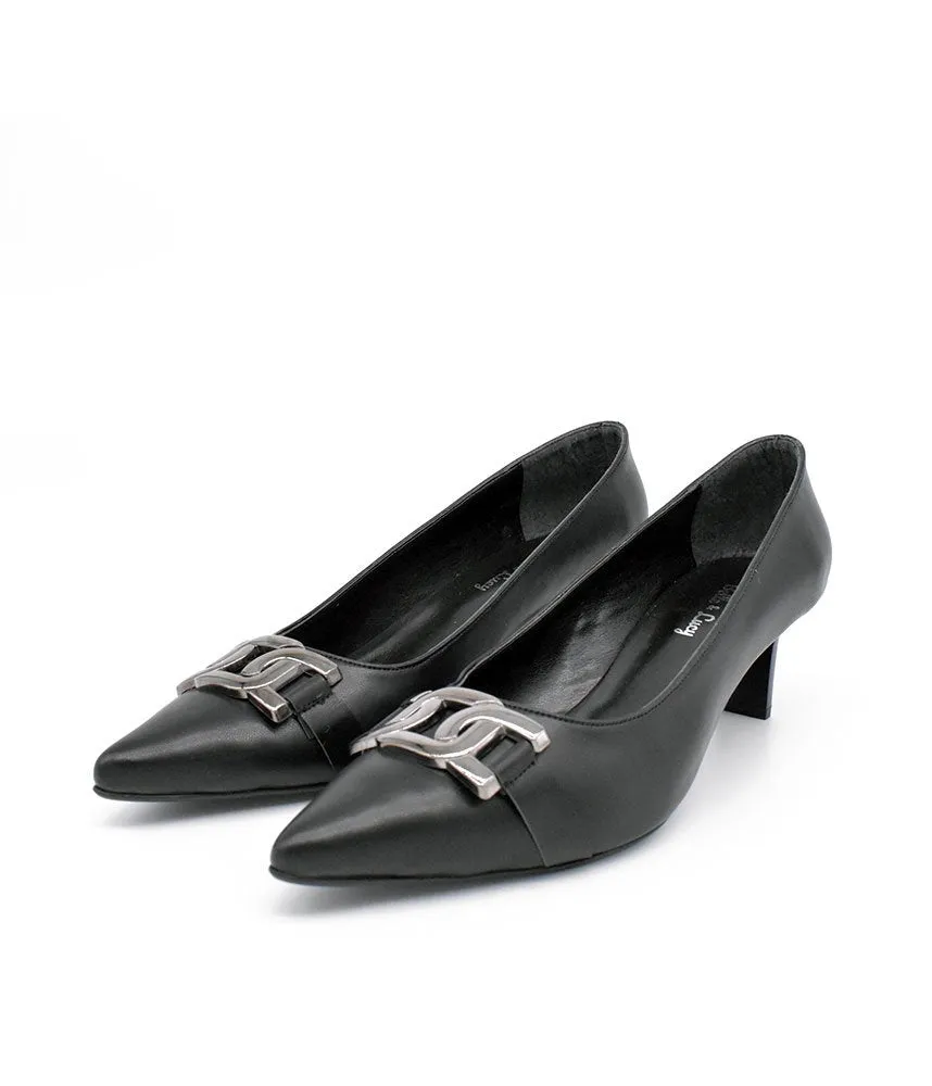 Stylish Black Link Heels