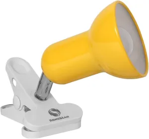 Sun-Rising Rong&LAN Cilp on Light,360° Rotation Clip on Lamp Portable Book Reading,Clamp on Desk/Table/Bunk Bed/Cupboard HomeClamp Lighting, (Clamp Light Seven Colors for Your Choice) Yellow