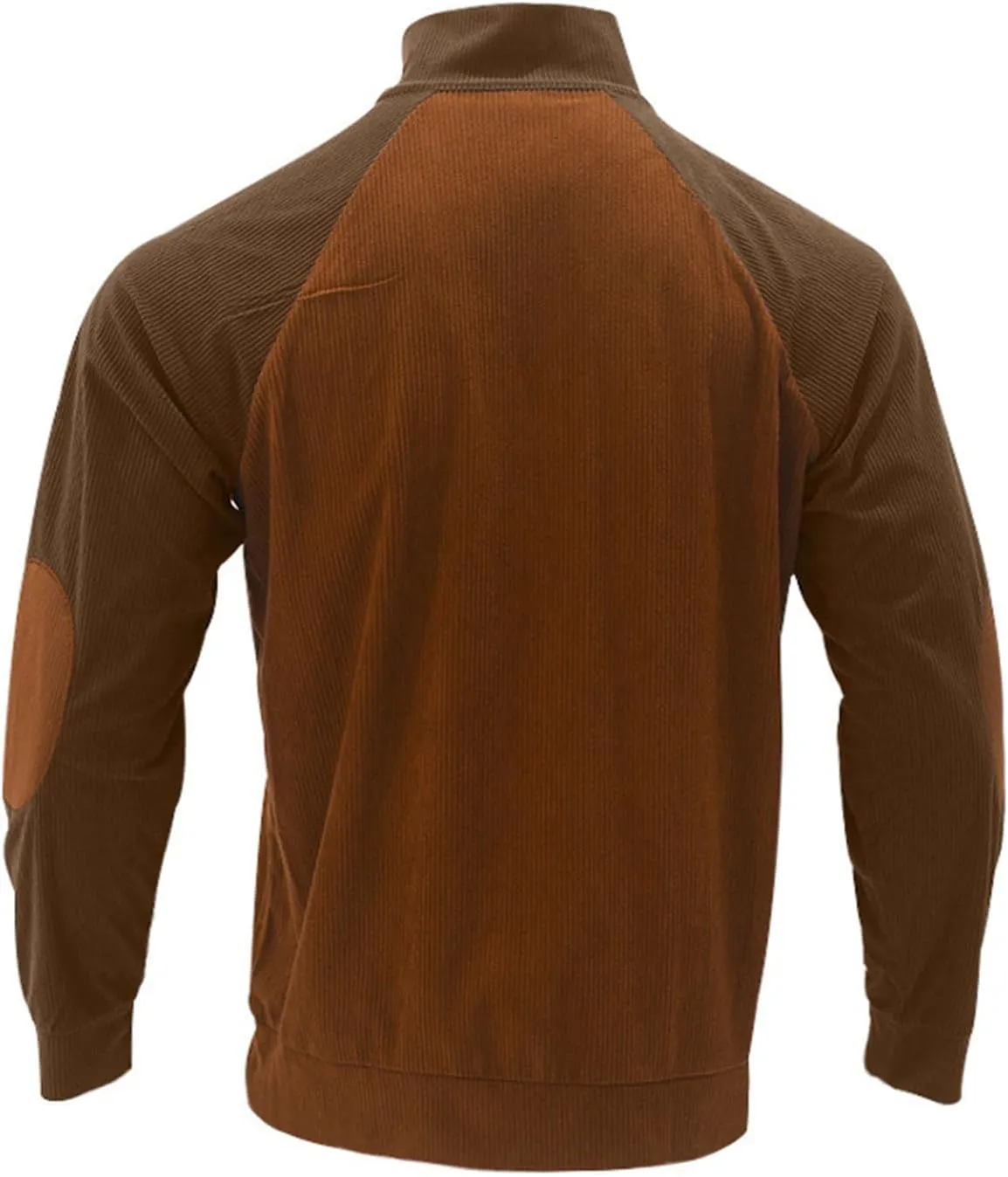 Sweatshirts for Men Long Sleeve Casual Shirt Stand Collar Button Up Pullover Color Block Casual Warm Sweatshirts