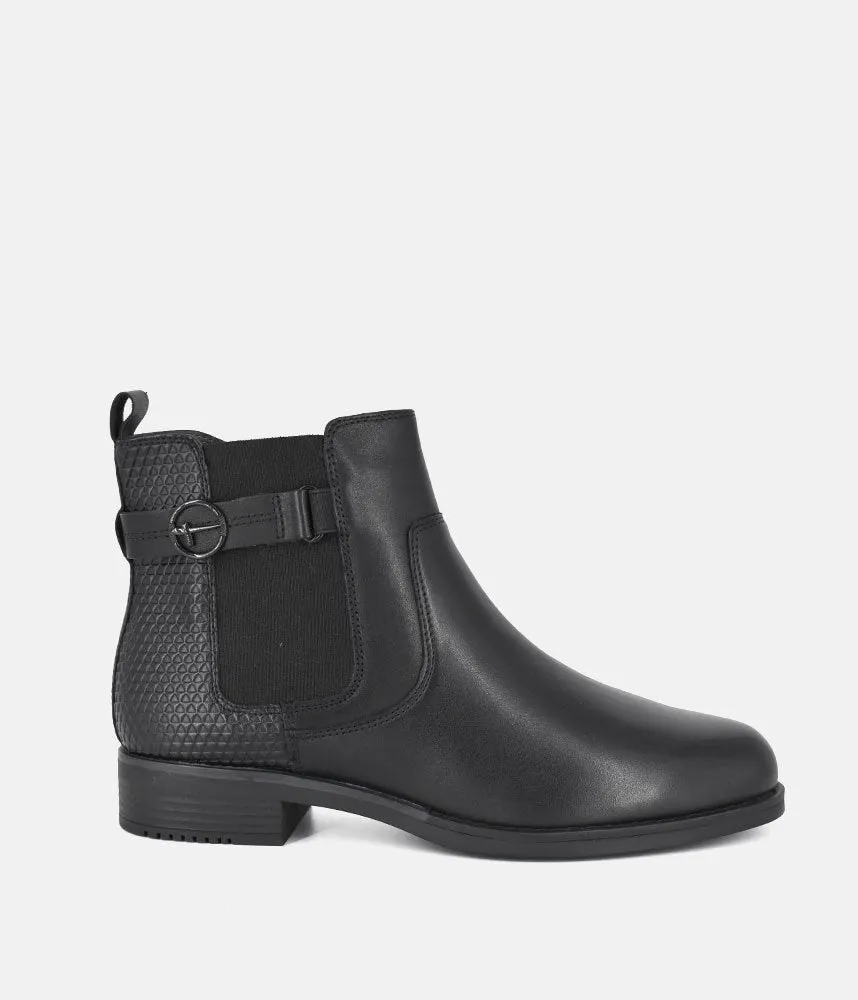 Tamaris Stylish Black Chelsea Style Ankle Boots
