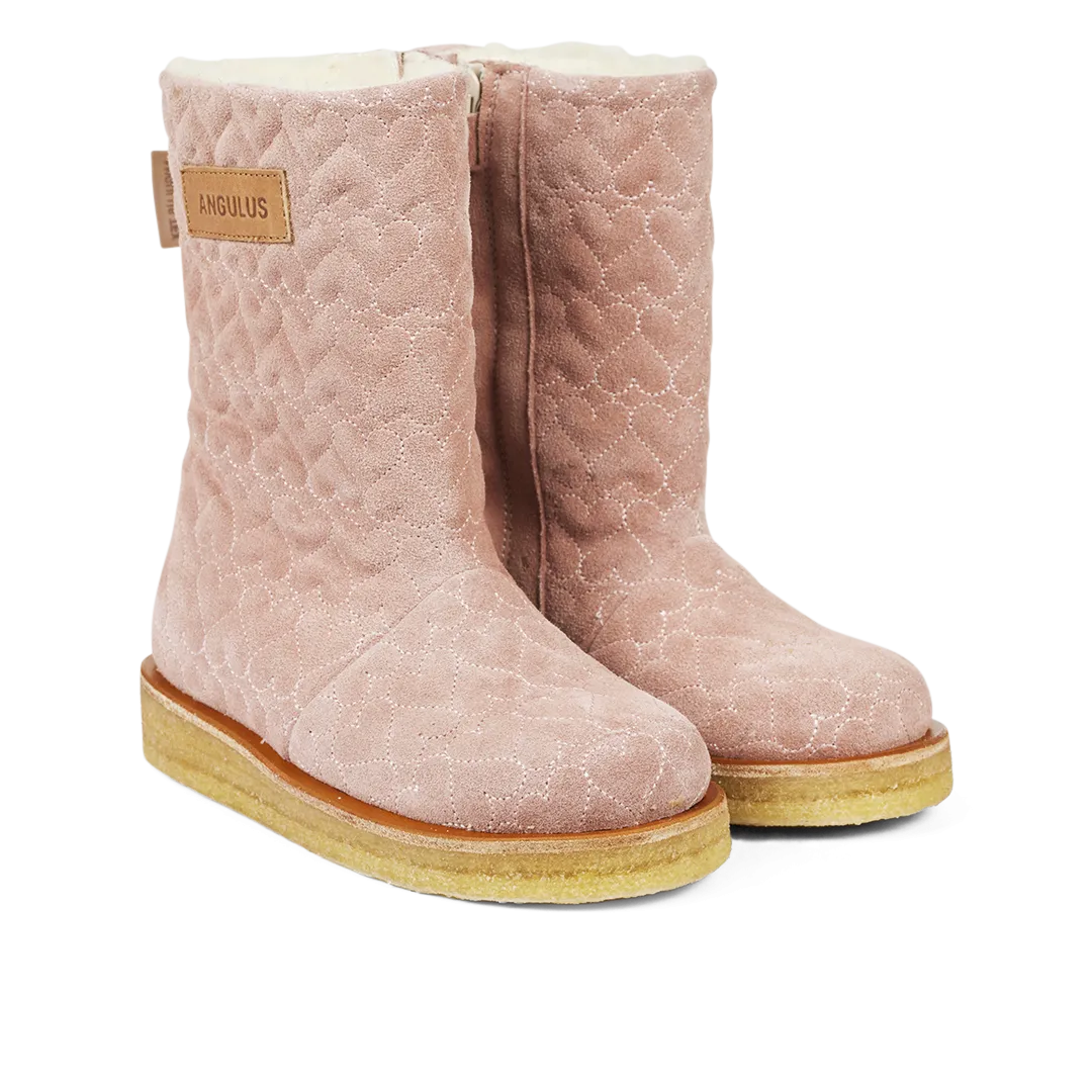 TEX-boot with heart quilt and zipper