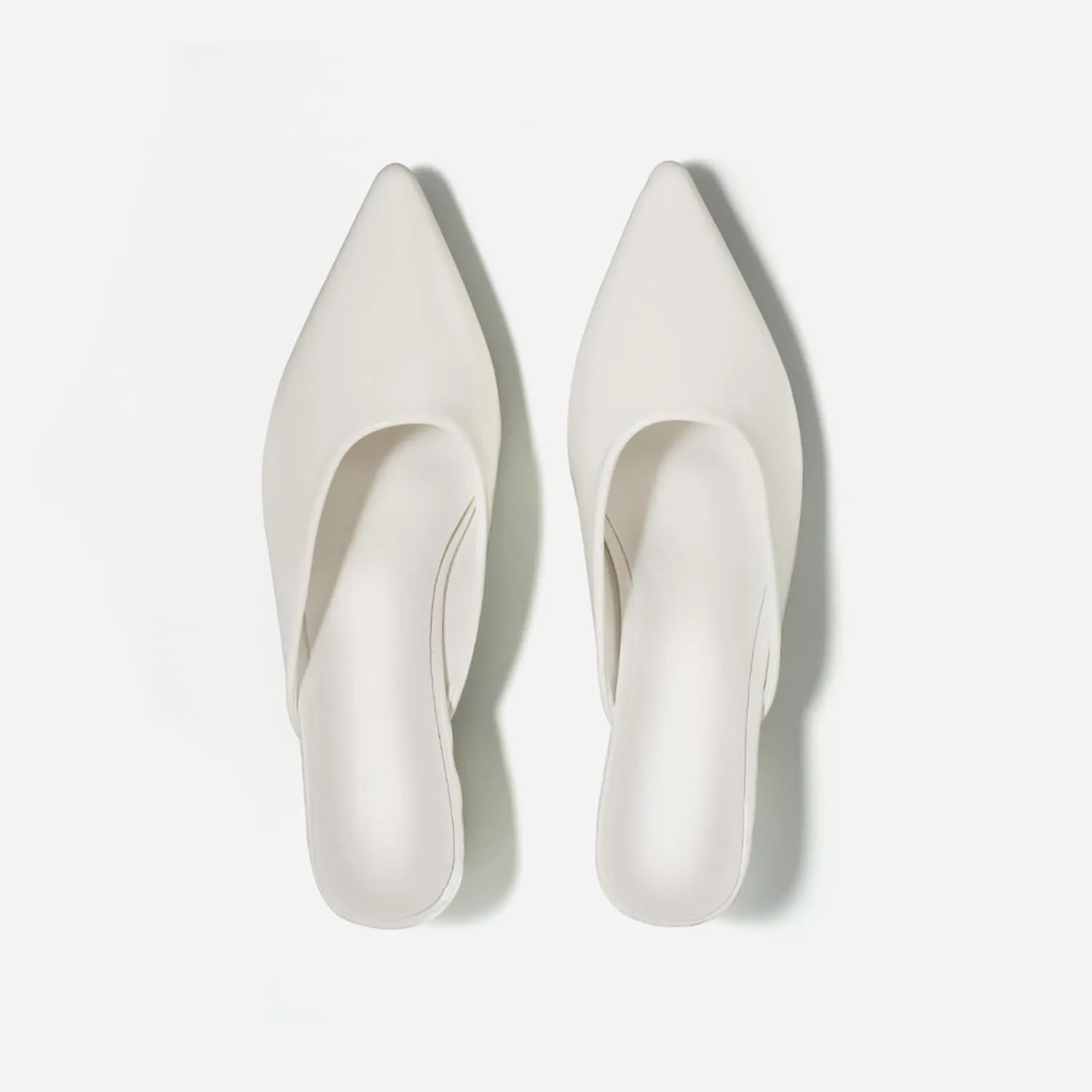 TIJN Heels,Pointed Toe Mules for Momen with Low Heel, Breathable Mesh Knit Slip On Flat Sandals,Helka