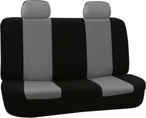 TLH Flat Cloth Seat Covers Rear, Gray Color-Universal Fit for Cars, Auto, Trucks, SUV