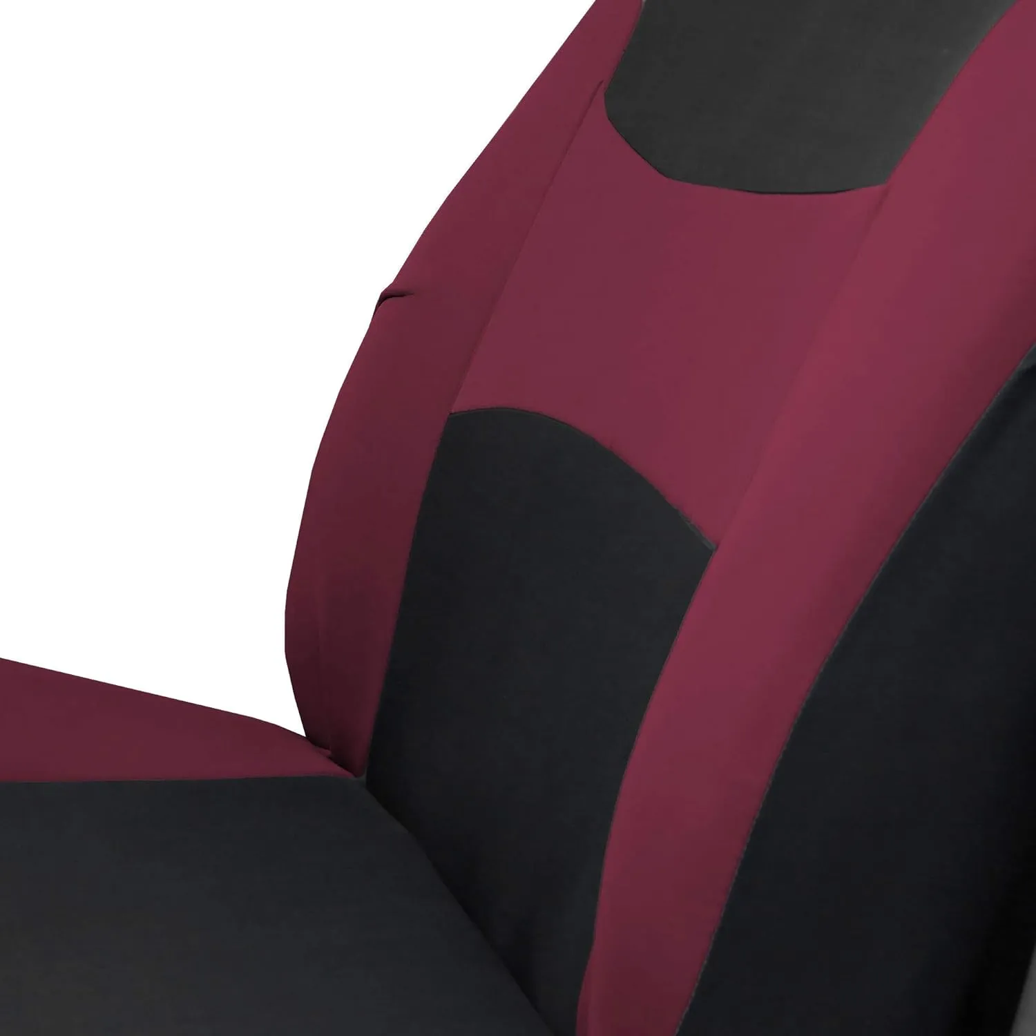 TLH Light & Breezy Flat Cloth Seat Covers Front, Airbag Compatible-Universal Fit for Cars, Auto, Trucks, SUV (Burgundy)
