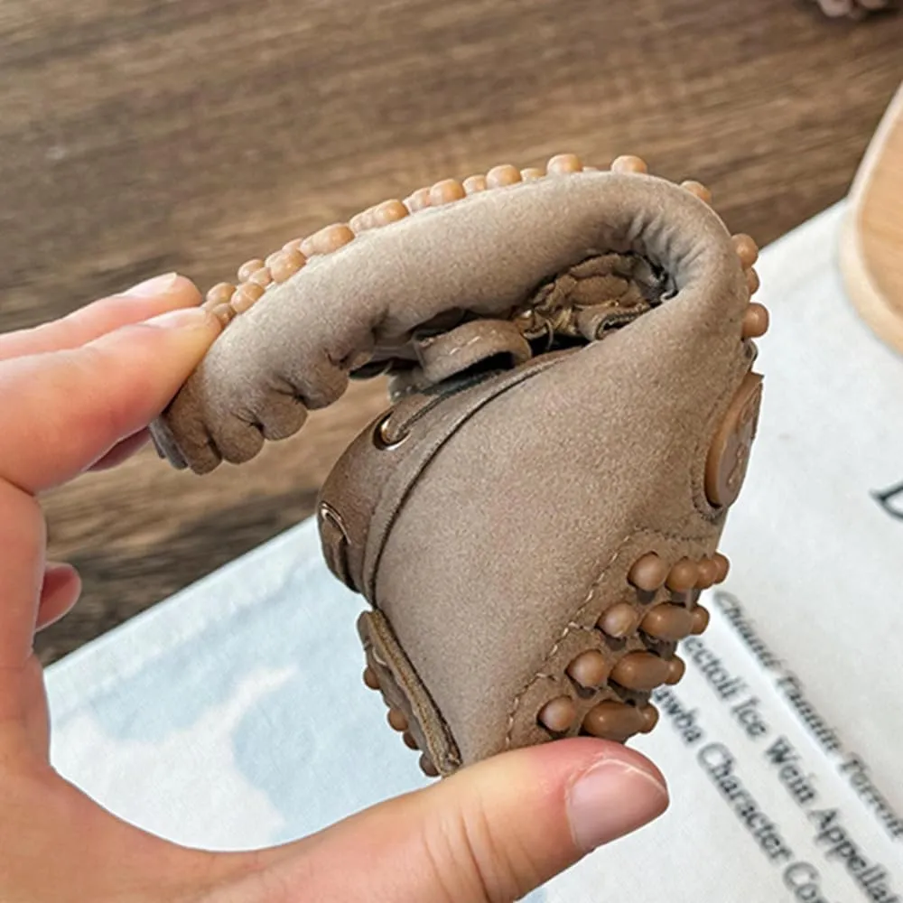 Toddler Boys Girls Loafer Shoes Soft Suede Leather Slip On Moccasin Flat Boat Dress Shoes School Daily Walking Shoes