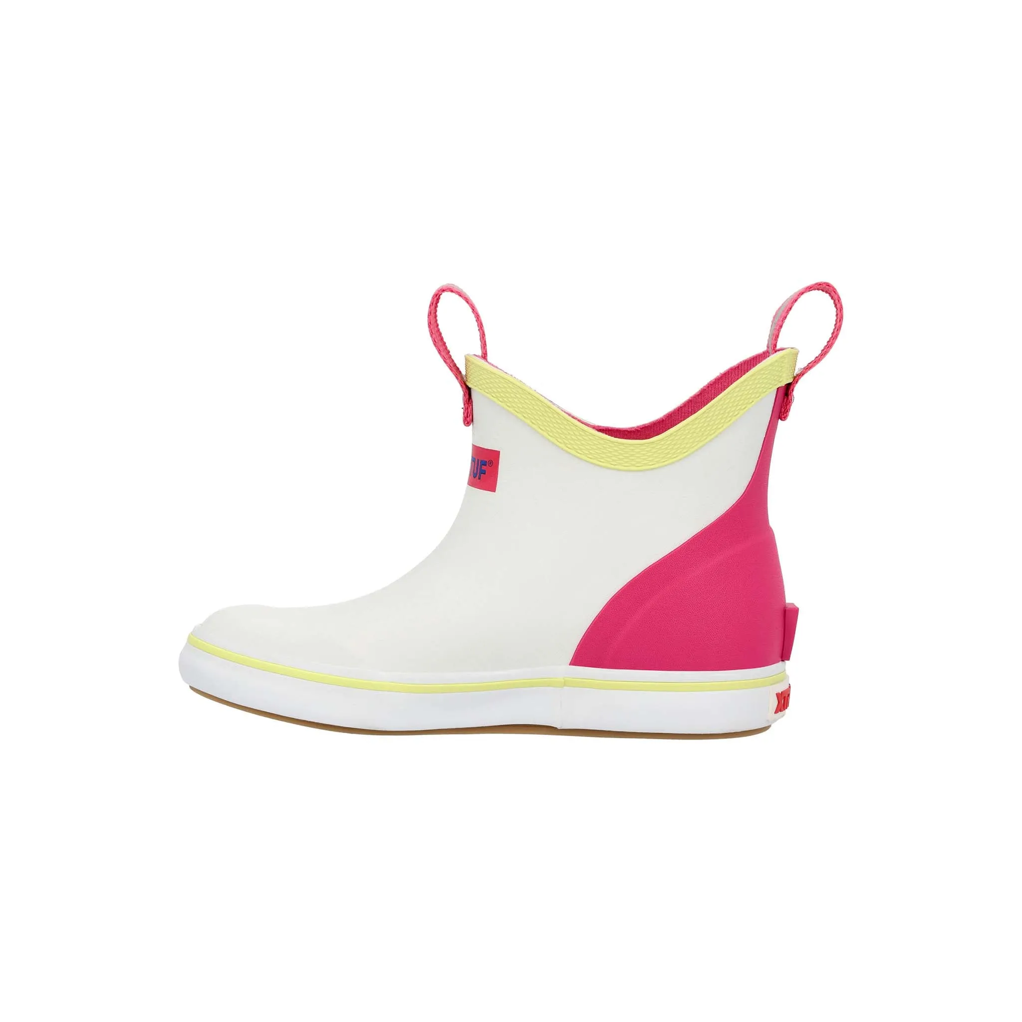 Toddler Pink Ankle Deck Boot in White