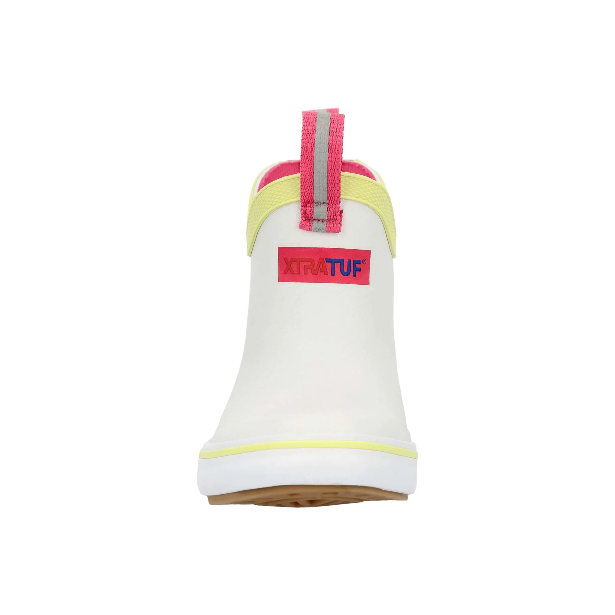 Toddler Pink Ankle Deck Boot in White