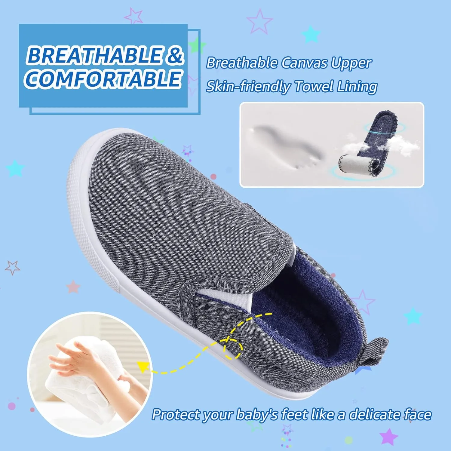 Toddler Slip on Shoes Girls & Boys Canvas Loafers Shoes