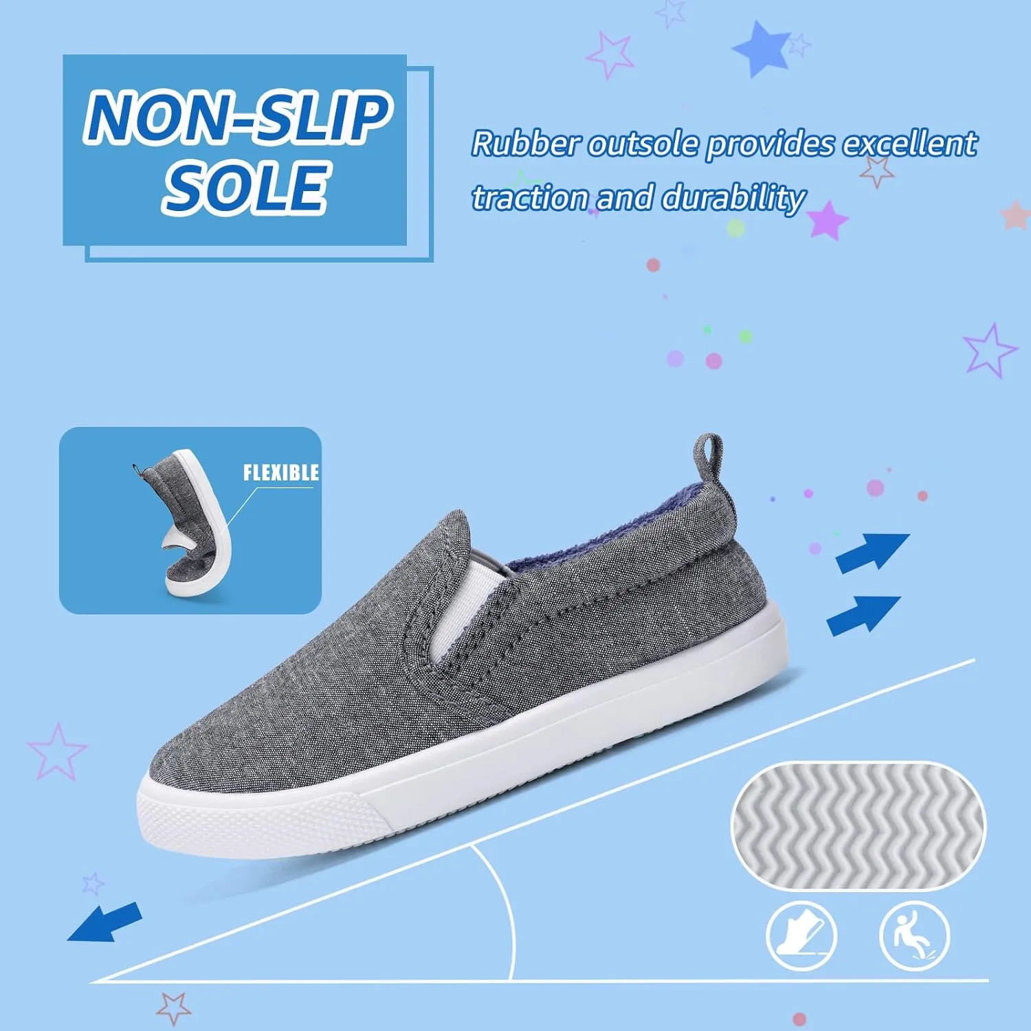 Toddler Slip on Shoes Girls & Boys Canvas Loafers Shoes