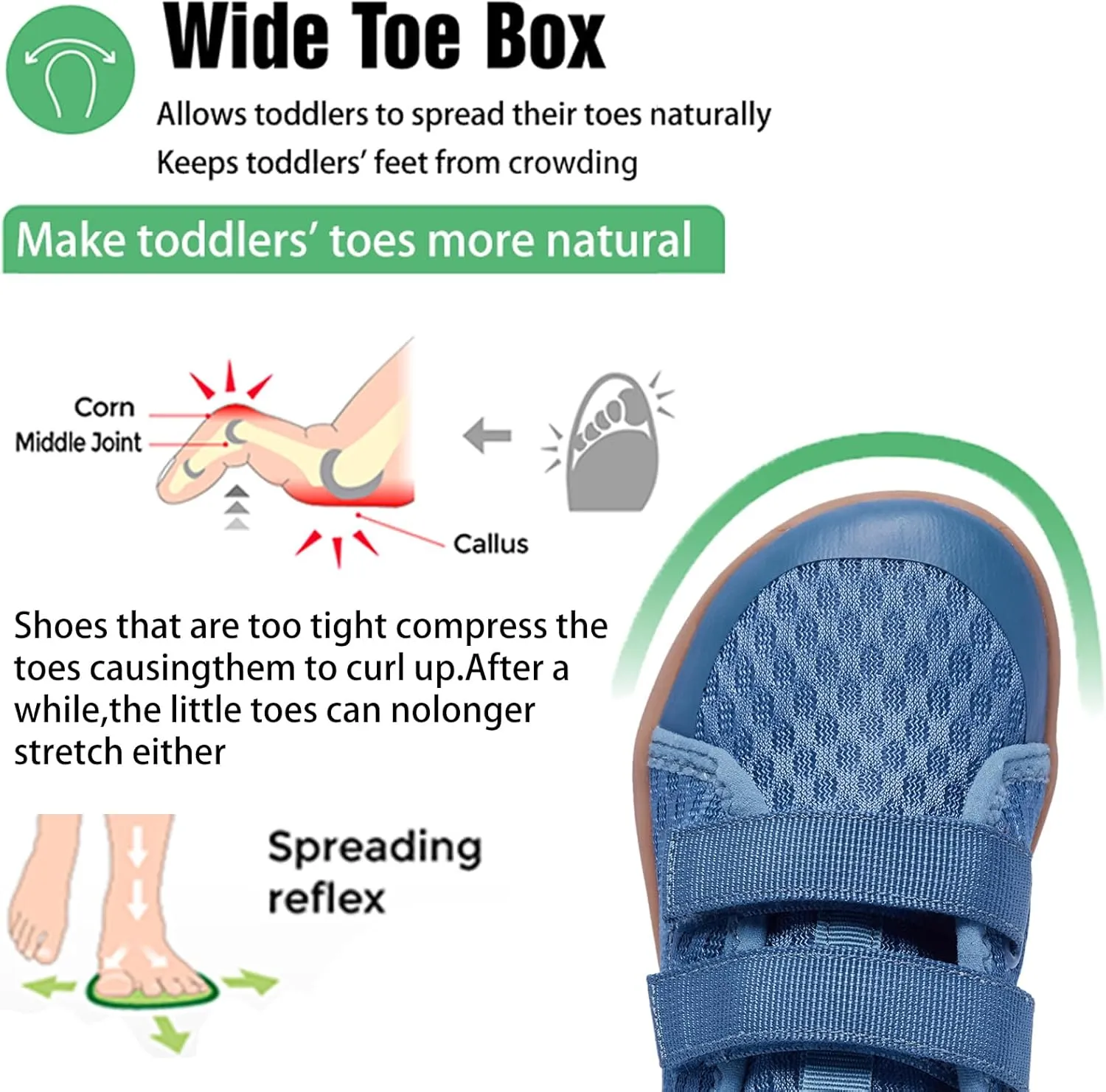 Toddlers and Little Kids Water Shoes, Wide Toe Box, Barefoot Feel, Non-Slip, Quick-Dry,Breathable for Kids
