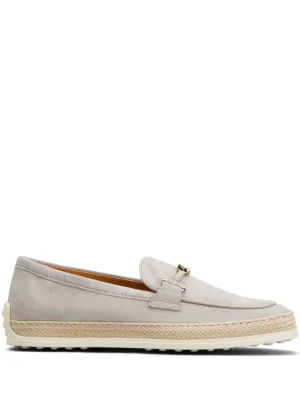 Tod's Light Grey Flat Shoes
