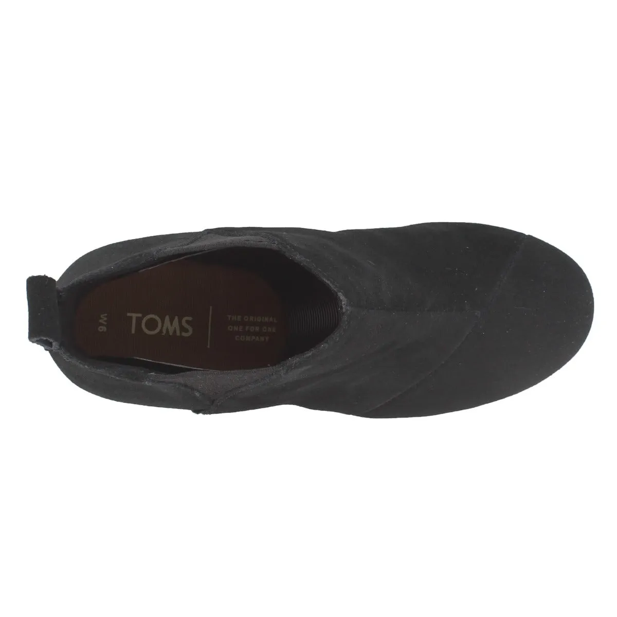 Toms Black Suede Kelsey Womens Short Ankle Booties 10014161