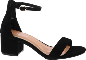 TOP Moda Darcie-1 Ankle Strap Dressy High Heel Sandal, Non-slip Sole, For Wedding, Party, Prom, Evening Wear, or Any Occasion, Sleek Style Block Heel Sandals
