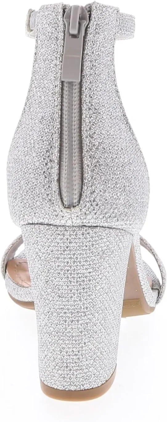 TOP MODA Hannah-1 Ankle Strap Dressy High Heel Sandal, Non-slip Sole, For Wedding, Party, Prom, Evening Wear, or Any Occasion, Sleek Style Block Heel Sandals