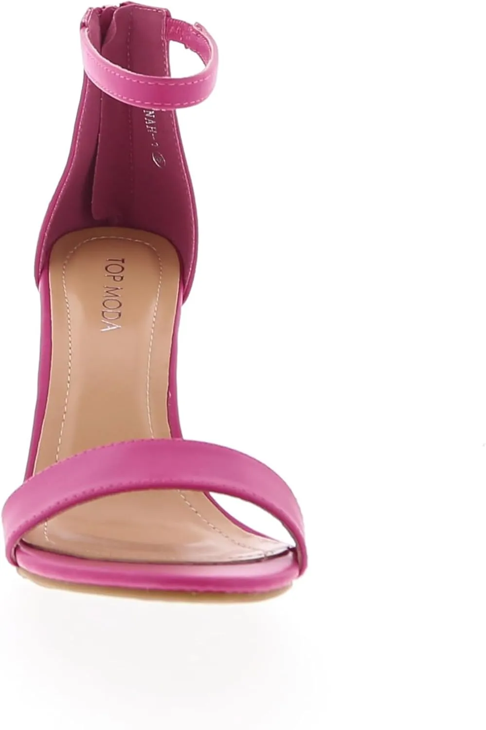 TOP MODA Hannah-1 Ankle Strap Dressy High Heel Sandal, Non-slip Sole, For Wedding, Party, Prom, Evening Wear, or Any Occasion, Sleek Style Block Heel Sandals