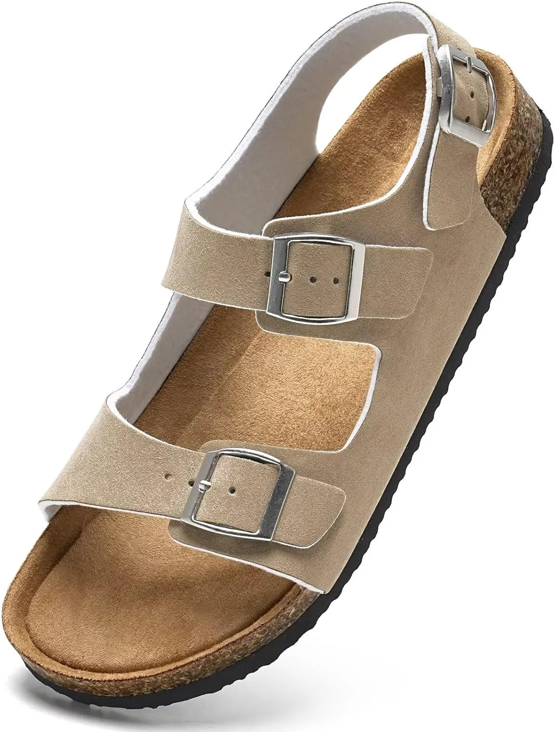 Torotto Womens Sandals with Cork Footbed Open Toe Adjustable Webbing Athletic Slides Sandals for Walking | Beach | Indoor Outdoor
