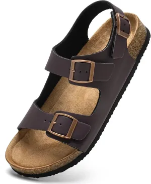 Torotto Womens Sandals with Cork Footbed Open Toe Adjustable Webbing Athletic Slides Sandals for Walking | Beach | Indoor Outdoor