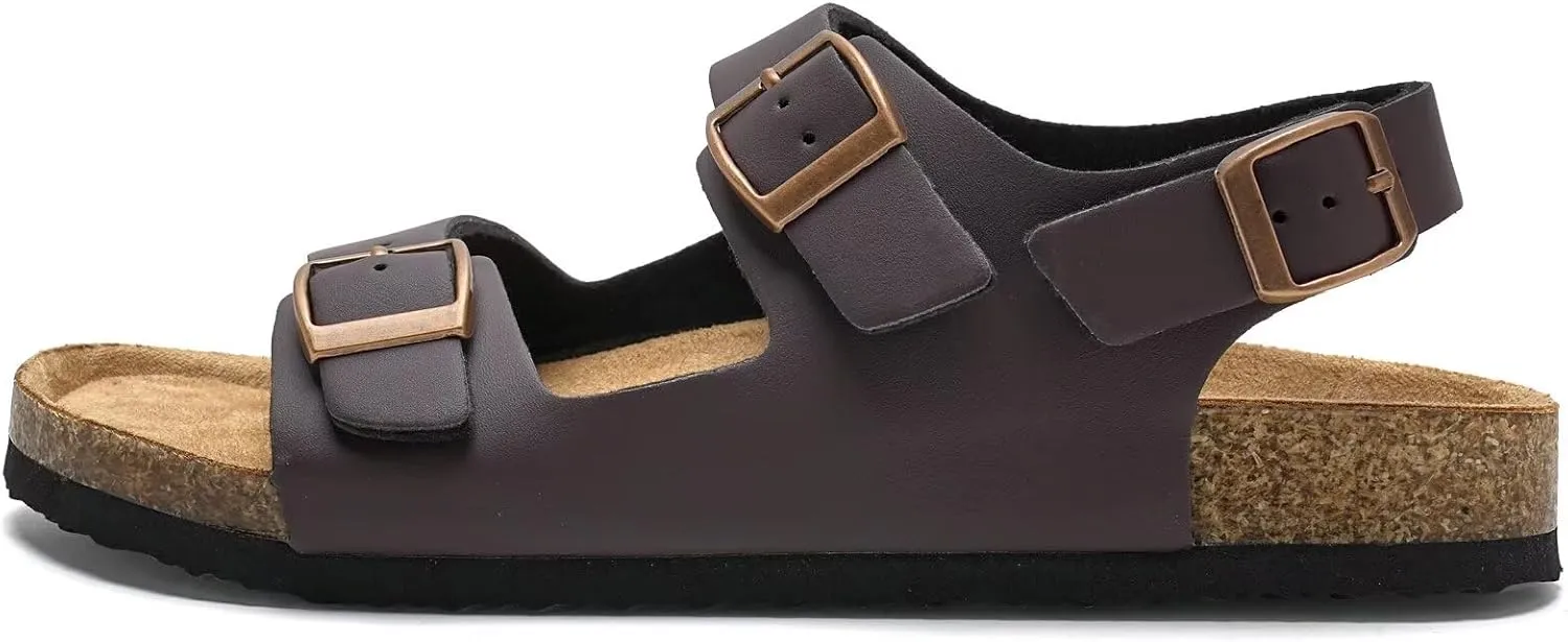 Torotto Womens Sandals with Cork Footbed Open Toe Adjustable Webbing Athletic Slides Sandals for Walking | Beach | Indoor Outdoor