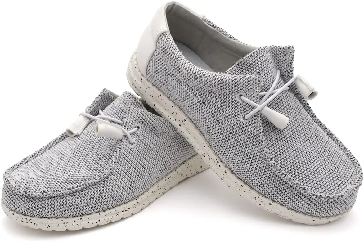 Town Forst Mens Knit upper fashion Slip On Loafers White Mesh-Design