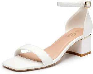 Trary Low Heels for Women Square Open Toe Ankle Strap Women's Pumps Dressy Shoes Block Chunky Heels Comfy Fashion Heeled Sandals for Women 2025 Adjustable Buckle 2.16 Inches Work Causal Party Wedding