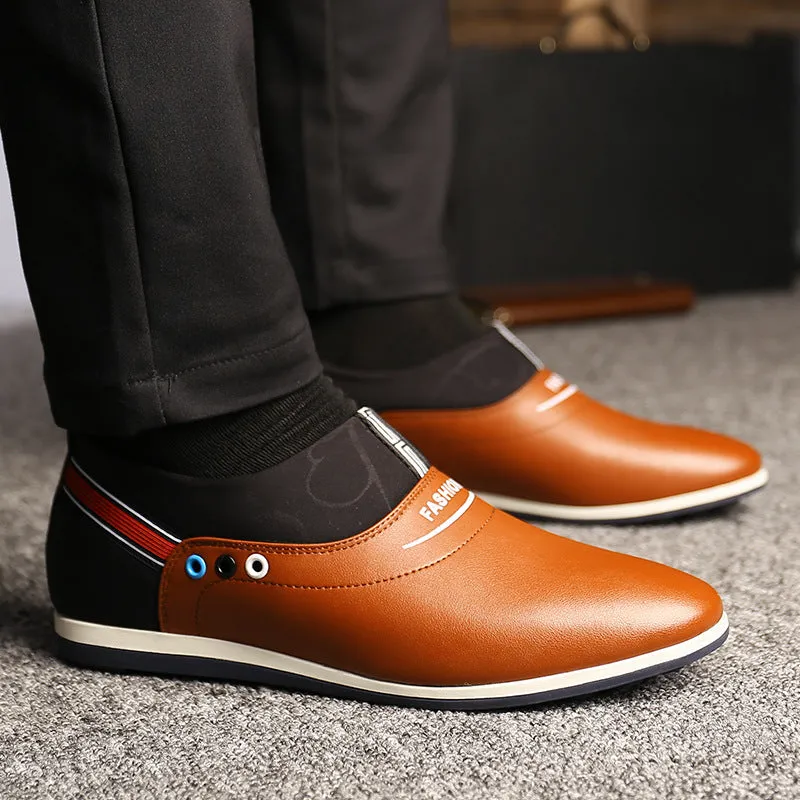 Trendy Shallow Breathable White Shoes Lazy Breathable Casual Shoes