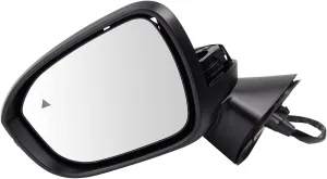 TRQ Left Mirror Drivers Side Compatible with 2022-2023 Mitsubishi Outlander MI1320158