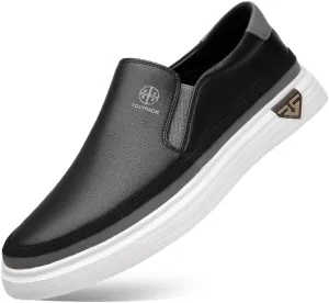 Trsorini Mens Casual Shoes Soft Comfortable Flat Lightweight Moccasin Classic Breathable Leather Men's Shoes