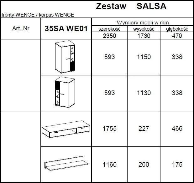 TV WALL UNIT SALSA SONOMA