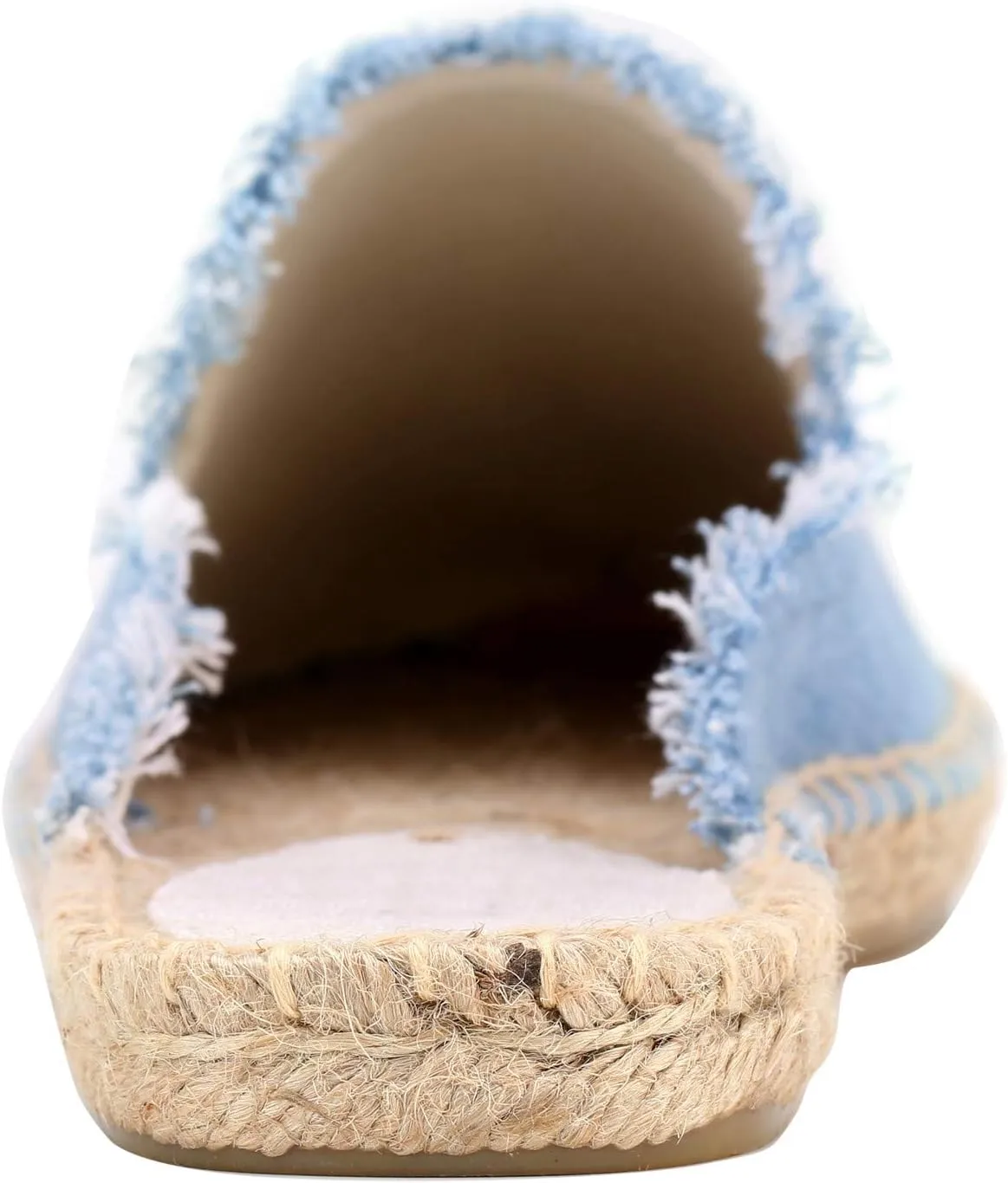 U-lite Women's Simple Mule Breathable Flat Espadrilles Shoes, Pure Color Mules