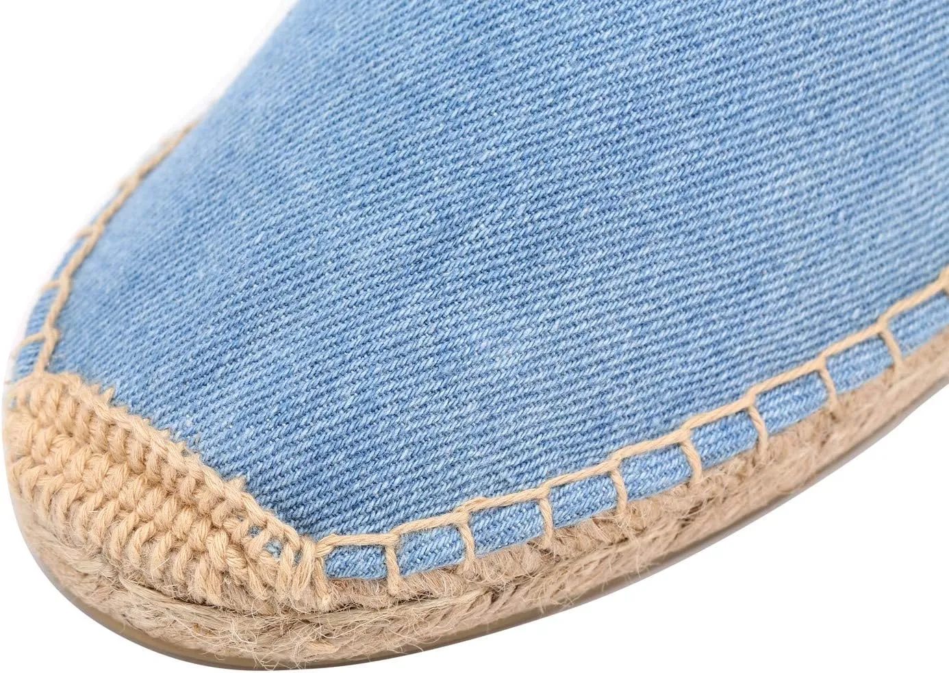 U-lite Women's Simple Mule Breathable Flat Espadrilles Shoes, Pure Color Mules