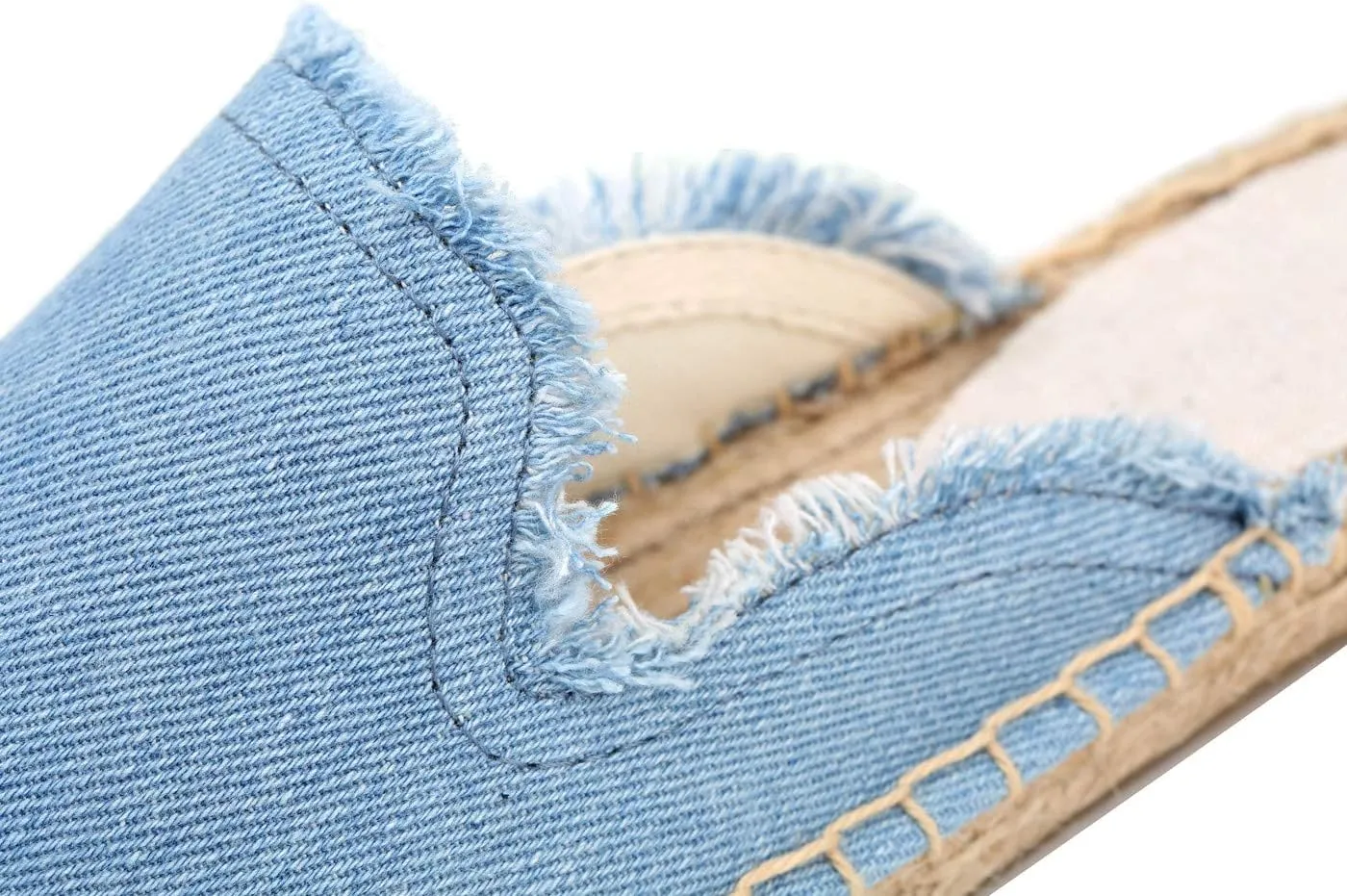 U-lite Women's Simple Mule Breathable Flat Espadrilles Shoes, Pure Color Mules