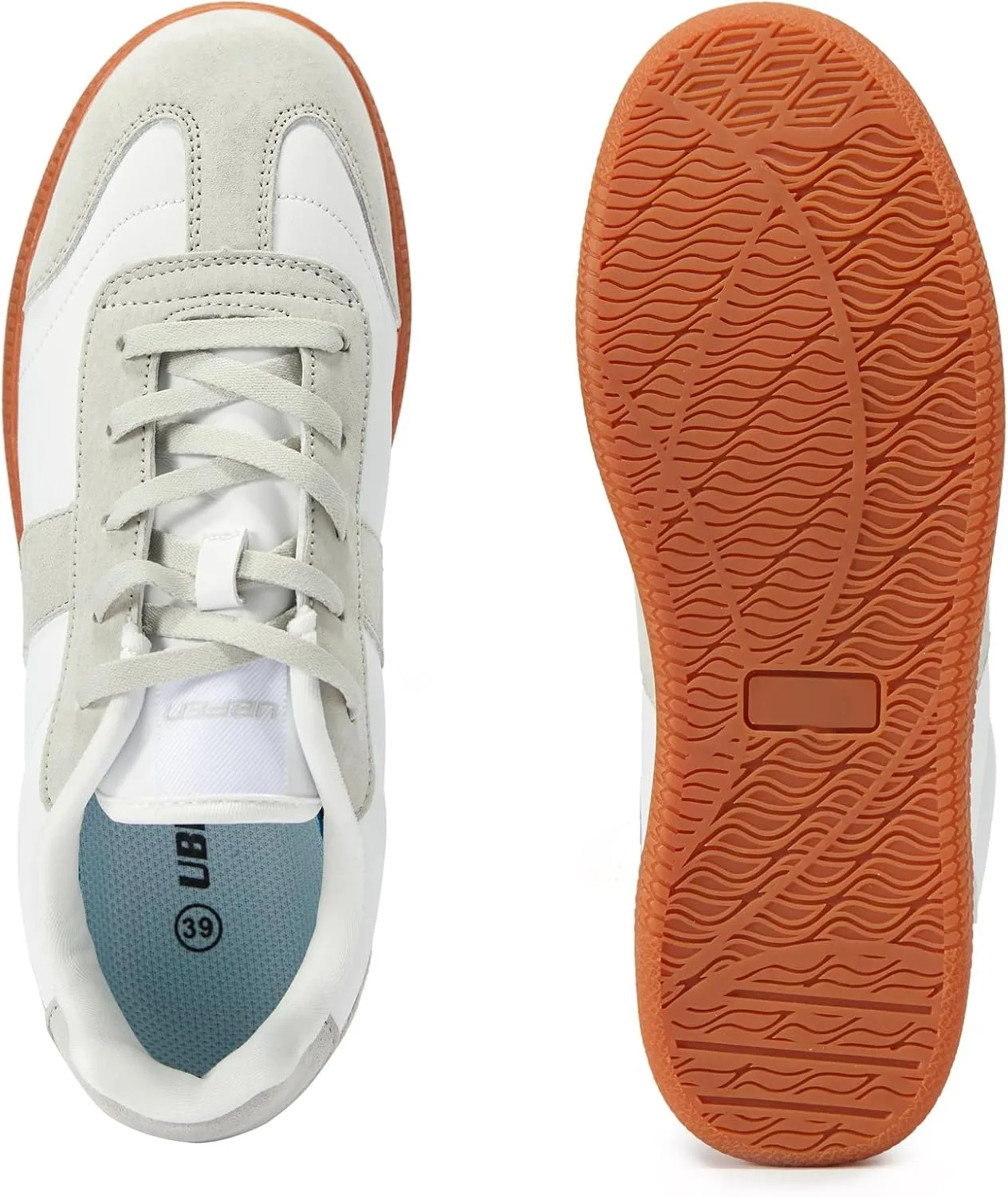 UBFEN Womens Fashion Sneakers Classic Retro Trainers Skate Shoes Casual Comfort Walking Footwear