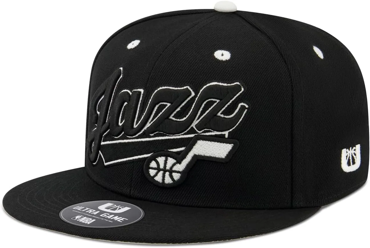 Ultra Game Youth NBA Official 8-20 Snap Back 3D Embroidered Team Logo Baseball Cap Hat