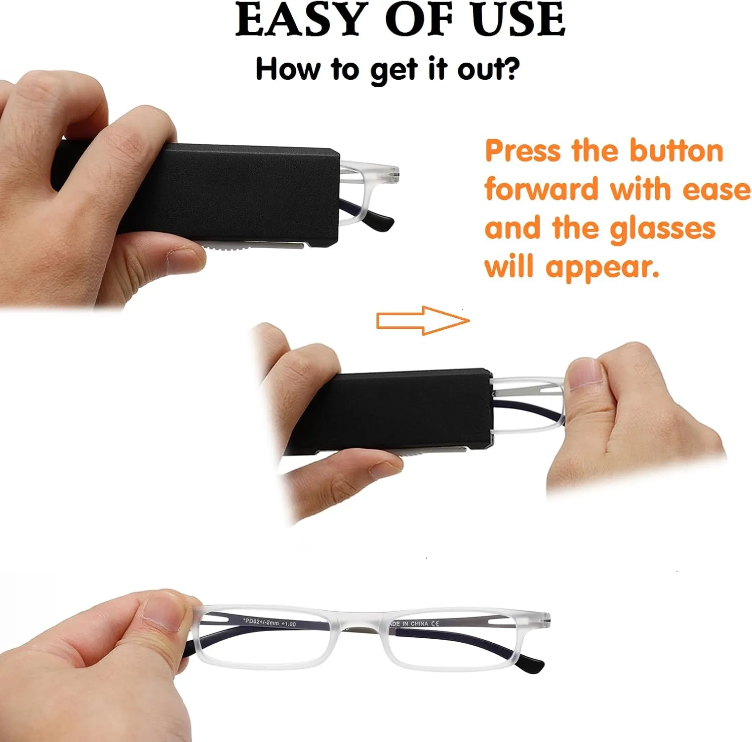 Ultra thin Folding Reading Glasses for Women Men Compact TR90 Blue Light Blocking Readers with Portable Slim Flat case