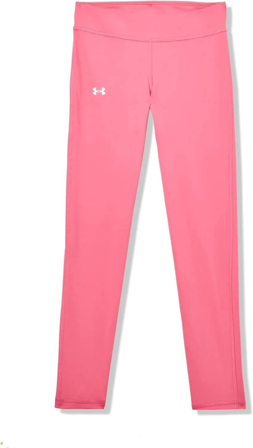 Under Armour Girls Motion Solid Crop Leggings, (672) Super Pink / / White, Large
