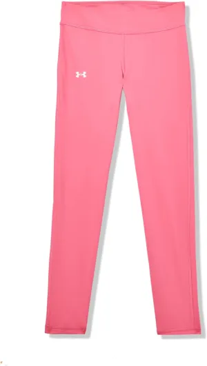 Under Armour Girls Motion Solid Crop Leggings, (672) Super Pink / / White, Large