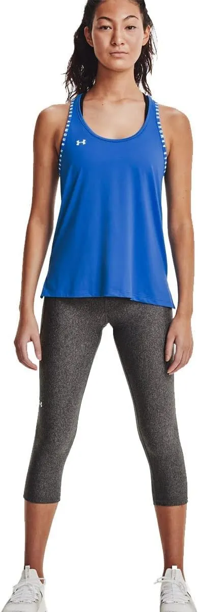 Under Armour Women's HeatGear Mid No-Slip Waistband Pocketed Capri