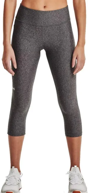 Under Armour Women's HeatGear Mid No-Slip Waistband Pocketed Capri