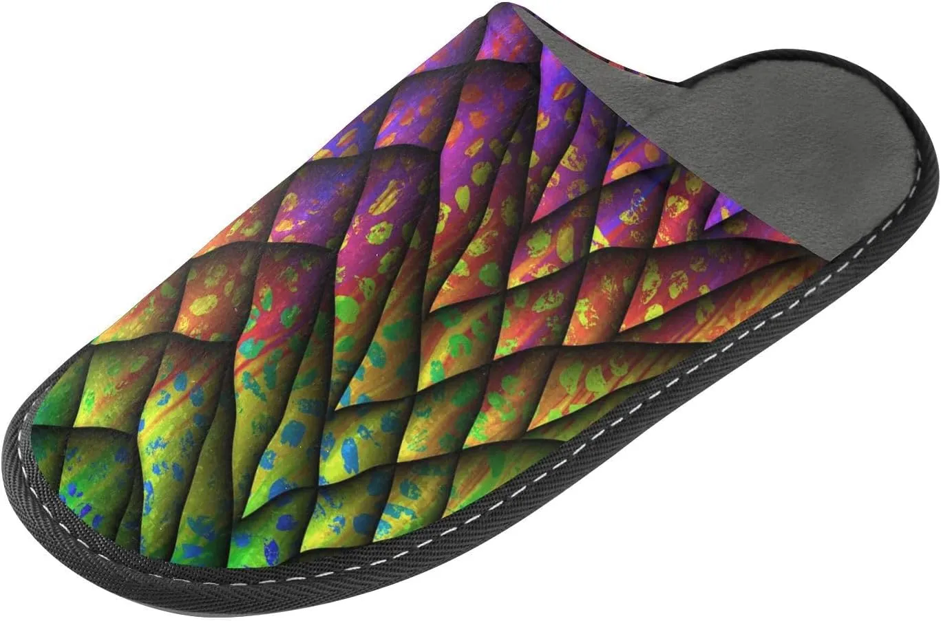 Unisex Fuzzy Foam Slippers Non-Skid Slip-on Soft Warm Sole Fleece Shoes 4-11