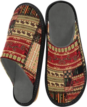 Unisex Fuzzy Foam Slippers Non-Skid Slip-on Soft Warm Sole Fleece Shoes 4-11