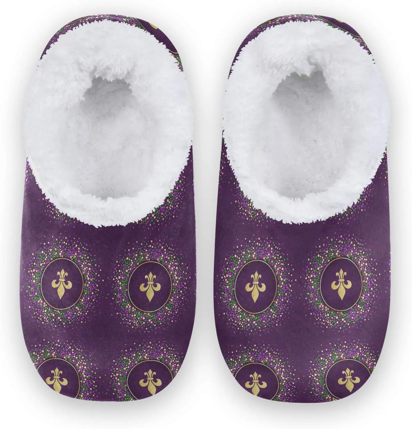 Unisex Fuzzy House Slippers Memory Foam Warm Slip Shoes Fur Lining M-XXL
