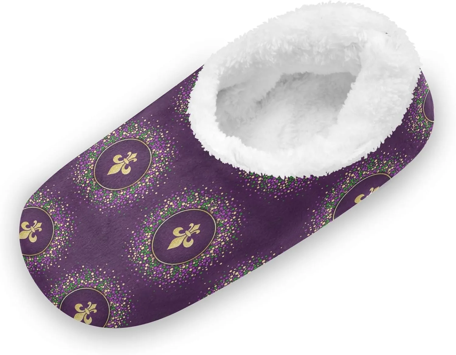 Unisex Fuzzy House Slippers Memory Foam Warm Slip Shoes Fur Lining M-XXL