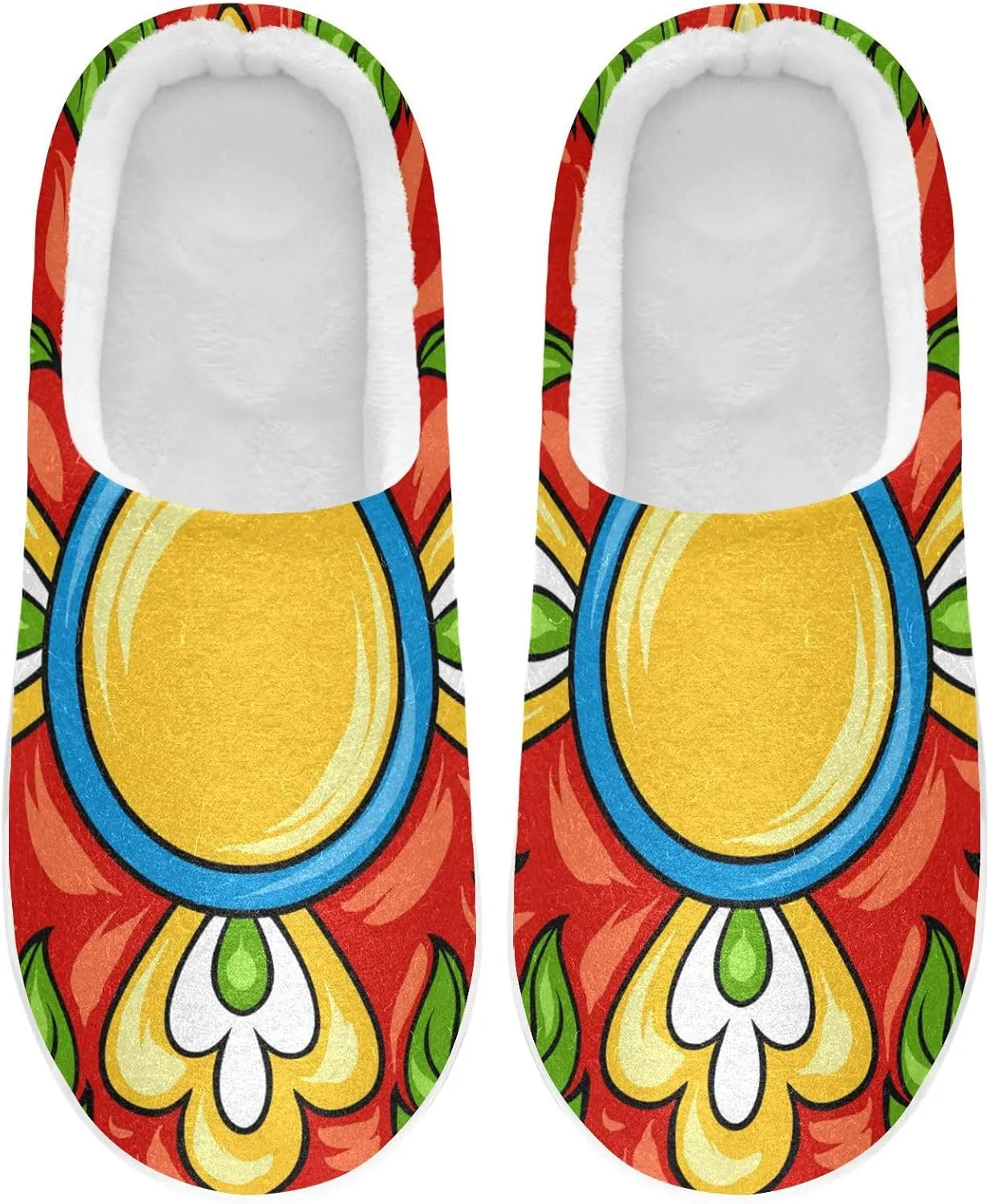 Unisex Memory Foam Slippers Non-Skid Slip-on Soft Warm Sole Fleece Shoes 6-17